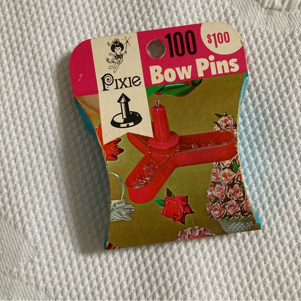 Pixie bow pins for bow maker 100 box vintage